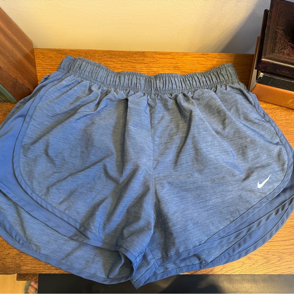 Nike Women's Tempo Dri Fit 3", Brief-Lined Running Shorts,  Large, Heather Blue